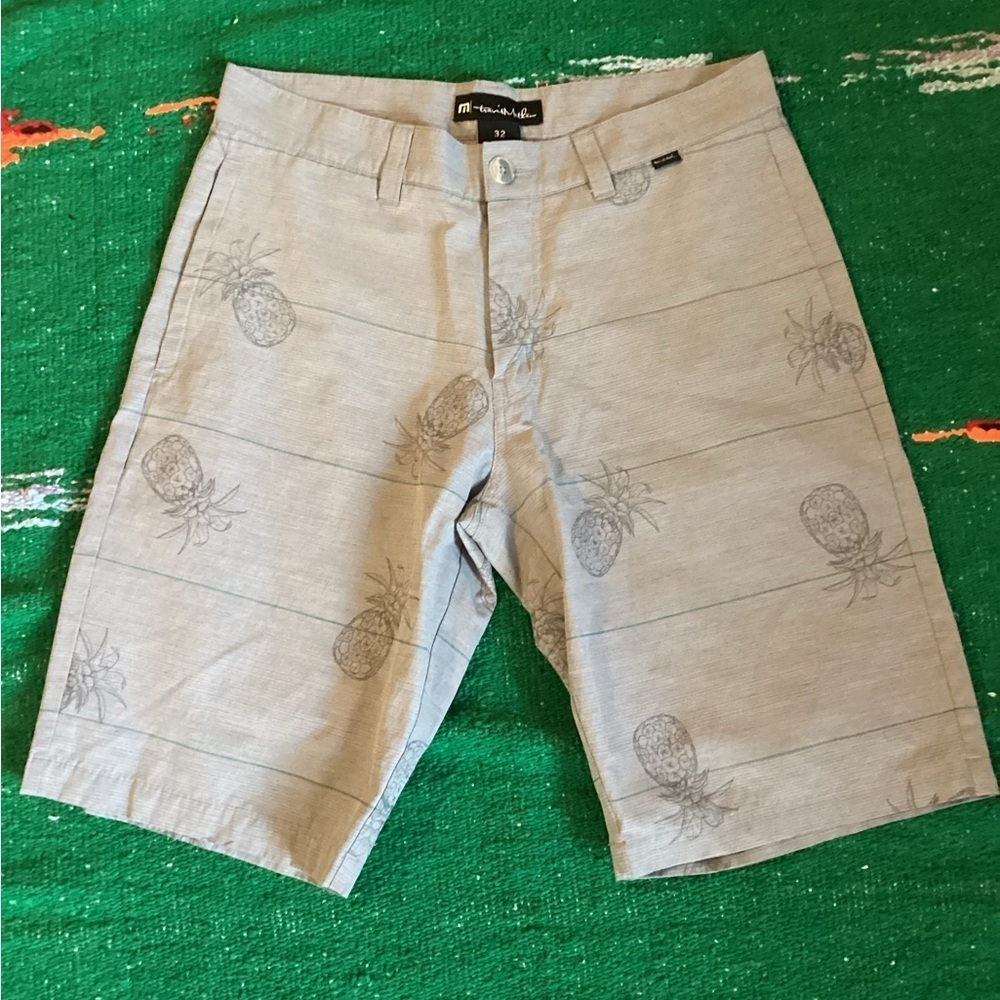 Travis Mathew Gray Pineapple Print Shorts